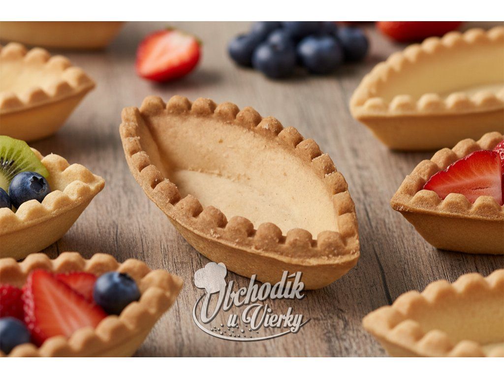 Svetlé tartaletky v tvare lodičky