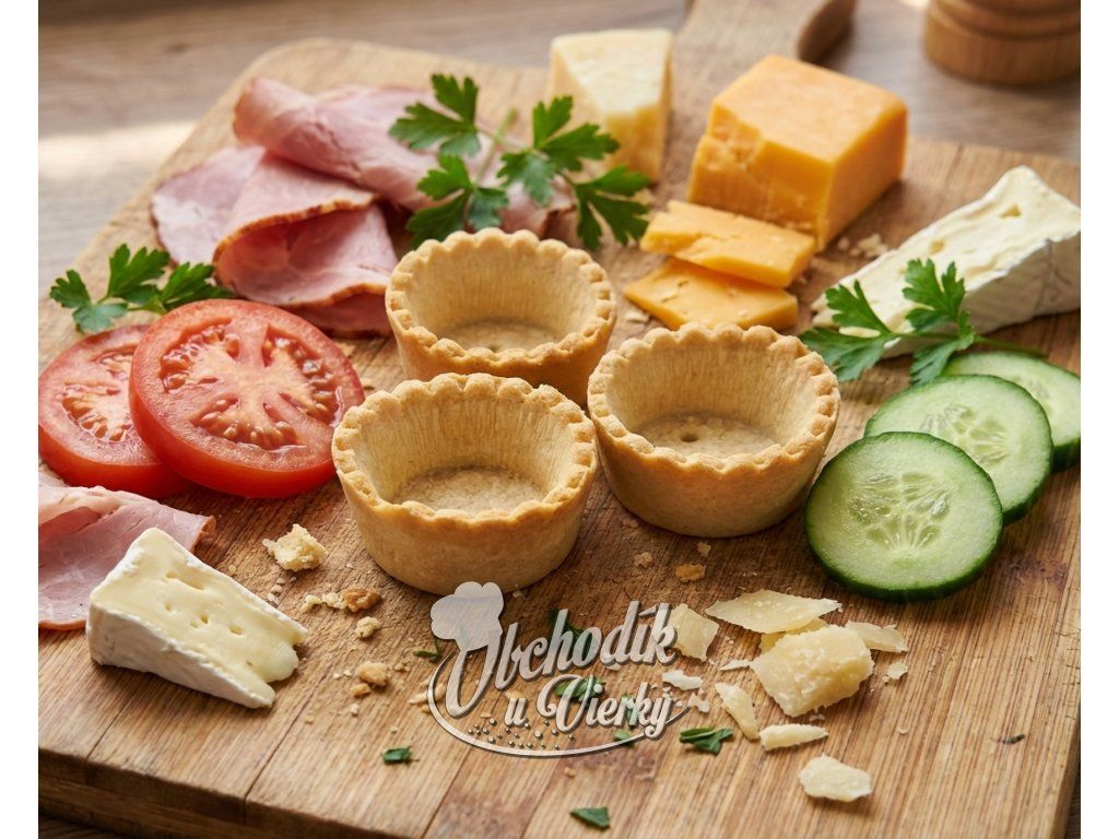Kruhové tartaletky pripravené na plnenie
